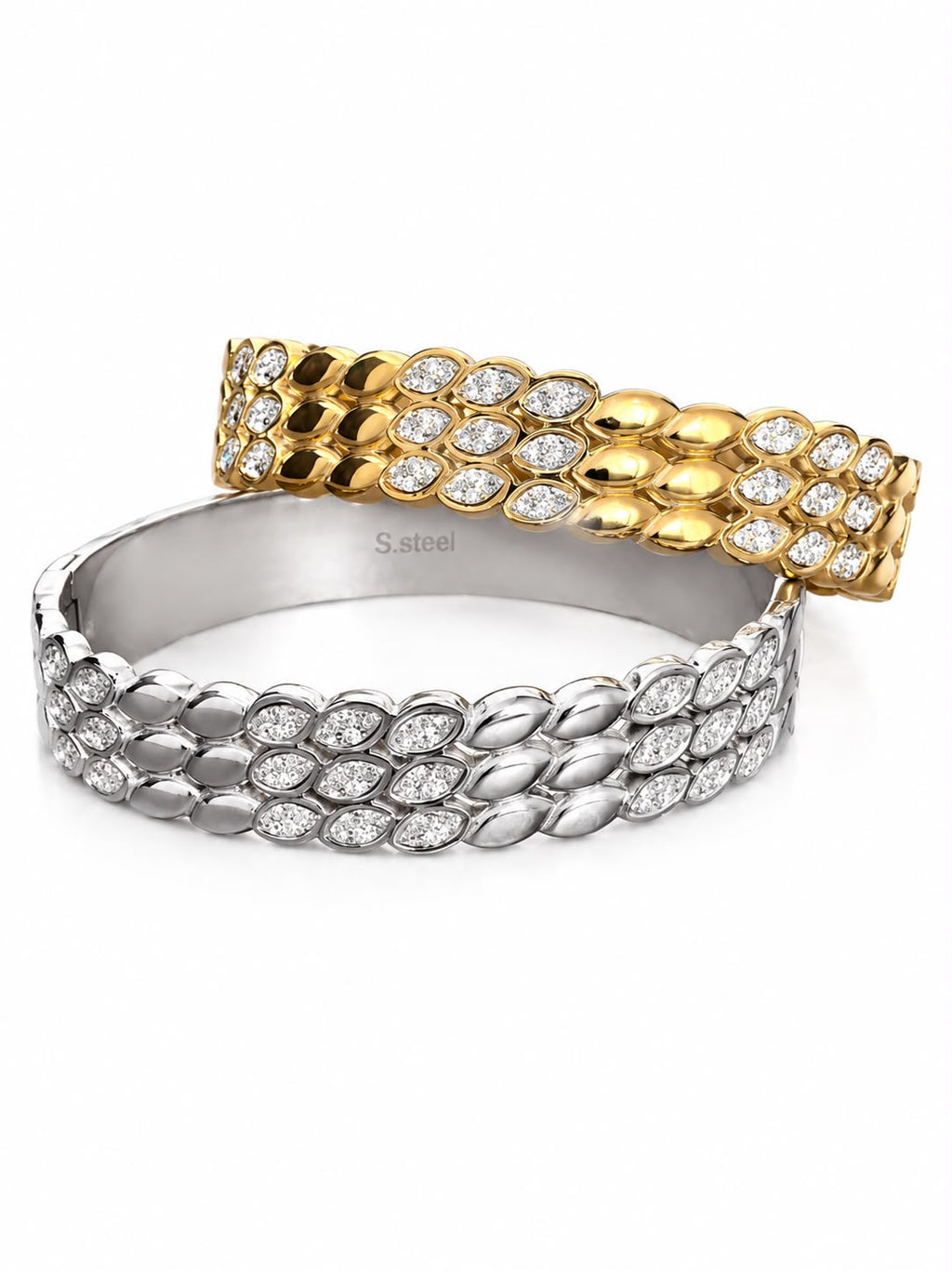 Bracciale Goccia con chiusura a manetta in acciaio