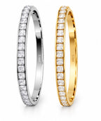 Bracciale Scintilla in acciaio e zirconi chiusura a manetta