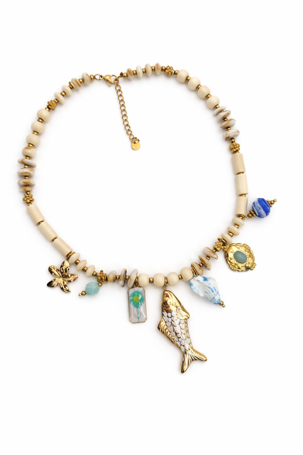 Collana Conchiglia di Mare in acciaio e resina
