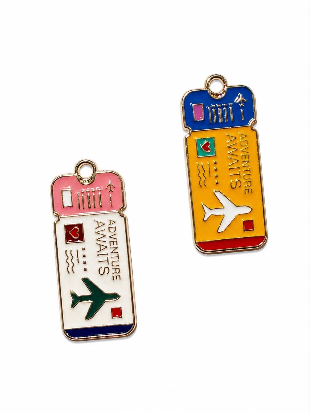 Boarding Pass charm extra in ottone