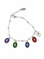 Set Collana e Bracciale Madonnina Colorata