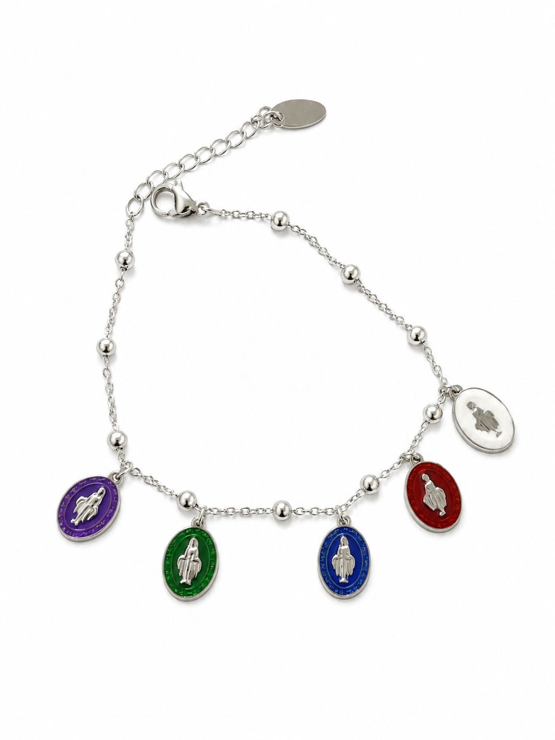 Set Collana e Bracciale Madonnina Colorata