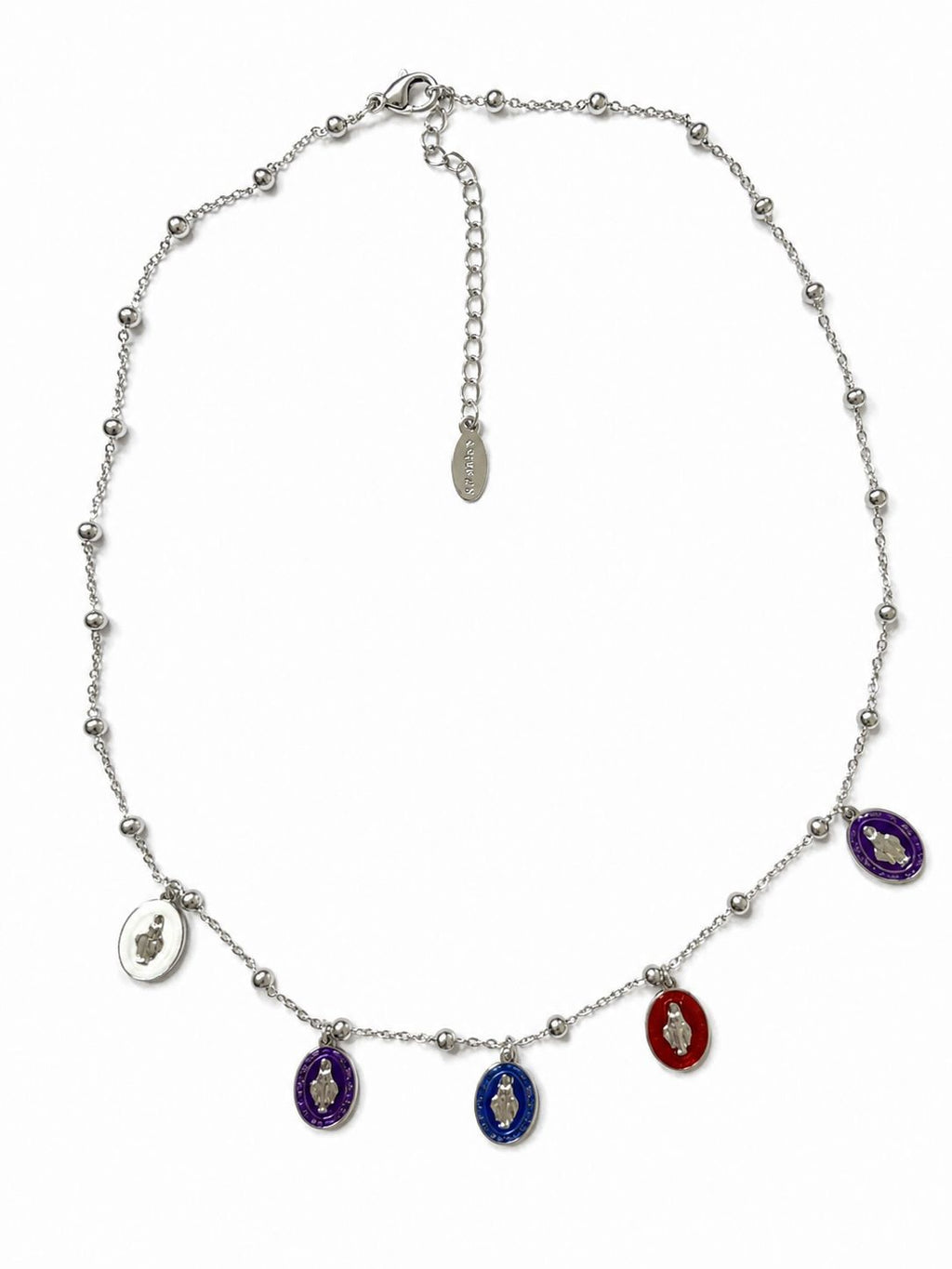 Set Collana e Bracciale Madonnina Colorata