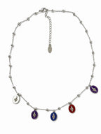Set Collana e Bracciale Madonnina Colorata