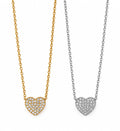 Collana Cuore Pavè in acciaio