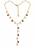 Collana Cristallina Brown in acciaio