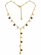 Collana Cristallina Brown in acciaio