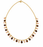 Collana Cristallina Brown in acciaio