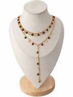 Collana Cristallina Brown in acciaio