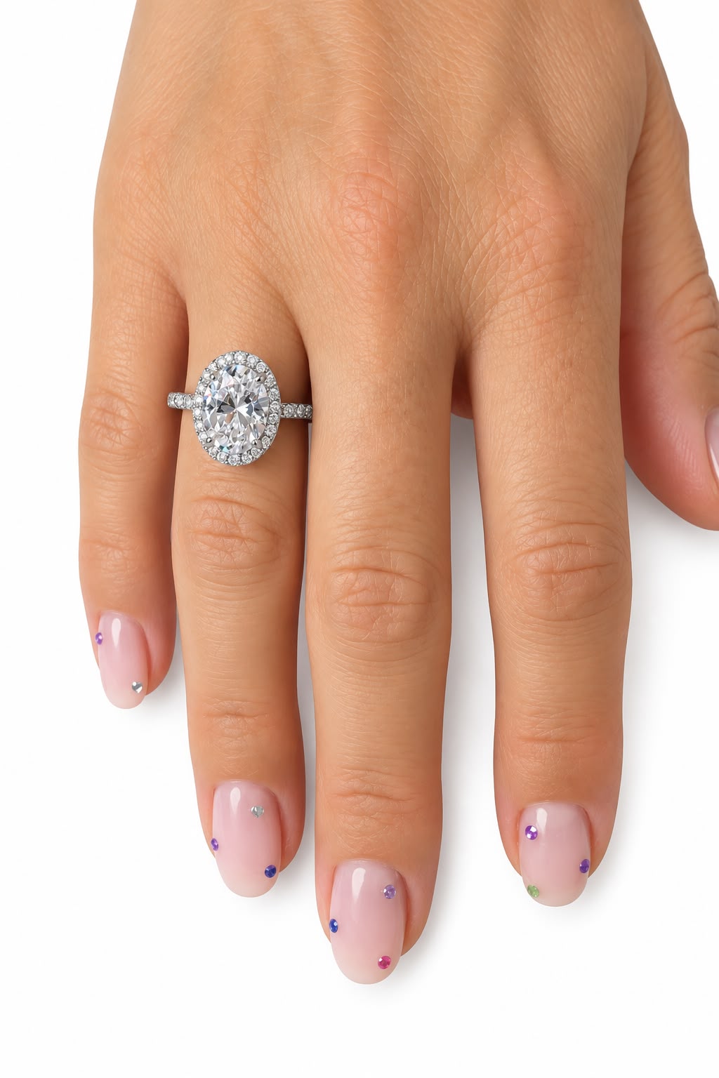 Anello Georgina in acciaio inossidabile e zirconi