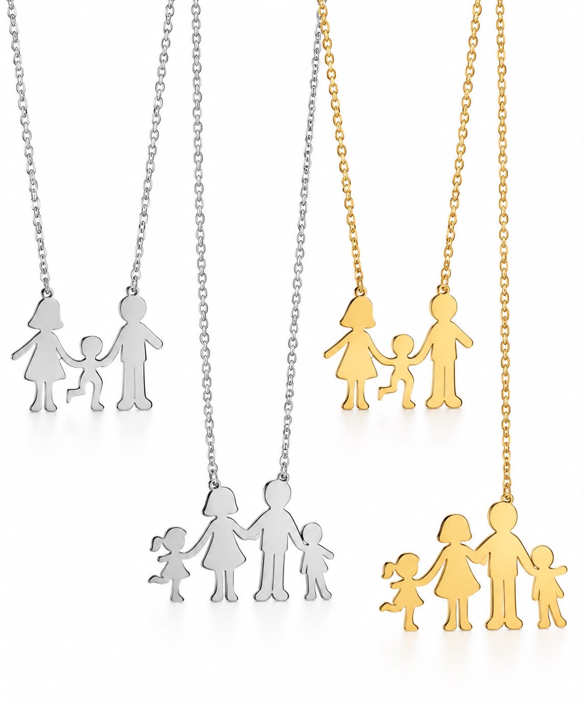 Collana Family in acciaio