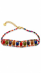 Collana Choker Clarissa in acciaio 316L e pietre