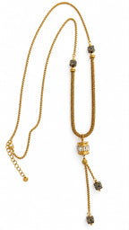 Collana Lumina in acciaio 316L e zirconi lunga 51cm chiusa più 5cm di allungo