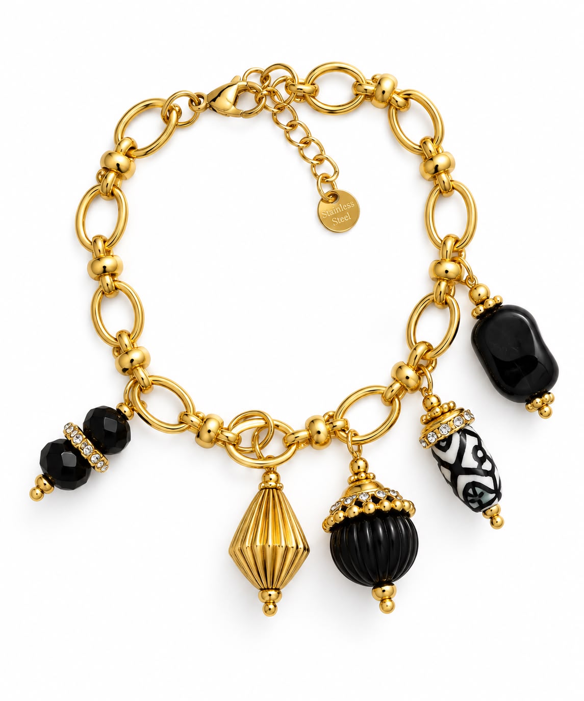 Bracciale Ottavia in acciaio 316L e ceramica