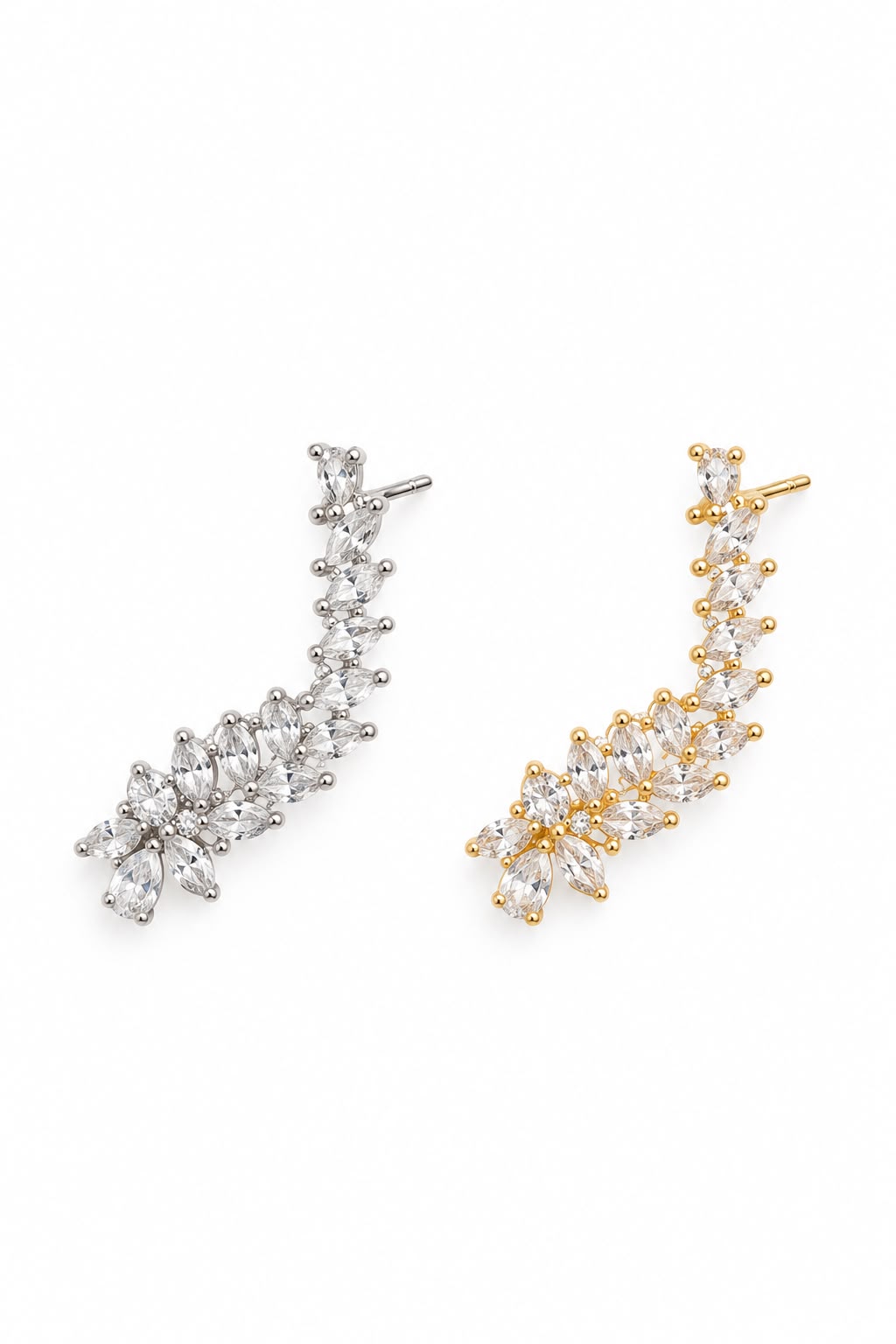 Ear cuff Scintille lobo orecchino sinistro in ottone