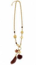 Collana Vivianne in acciaio 316L e eco-fur