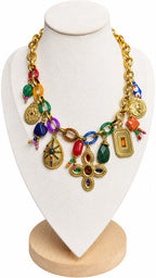 Collana Multicharm color in acciaio 316L
