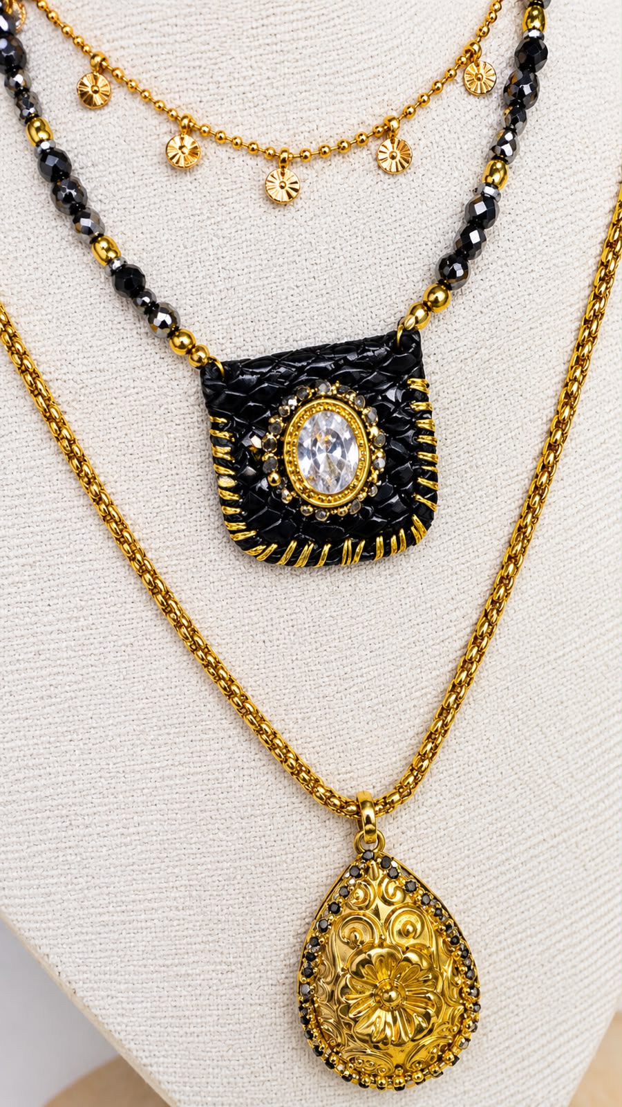 Collana Noire Imperial in acciaio 316L