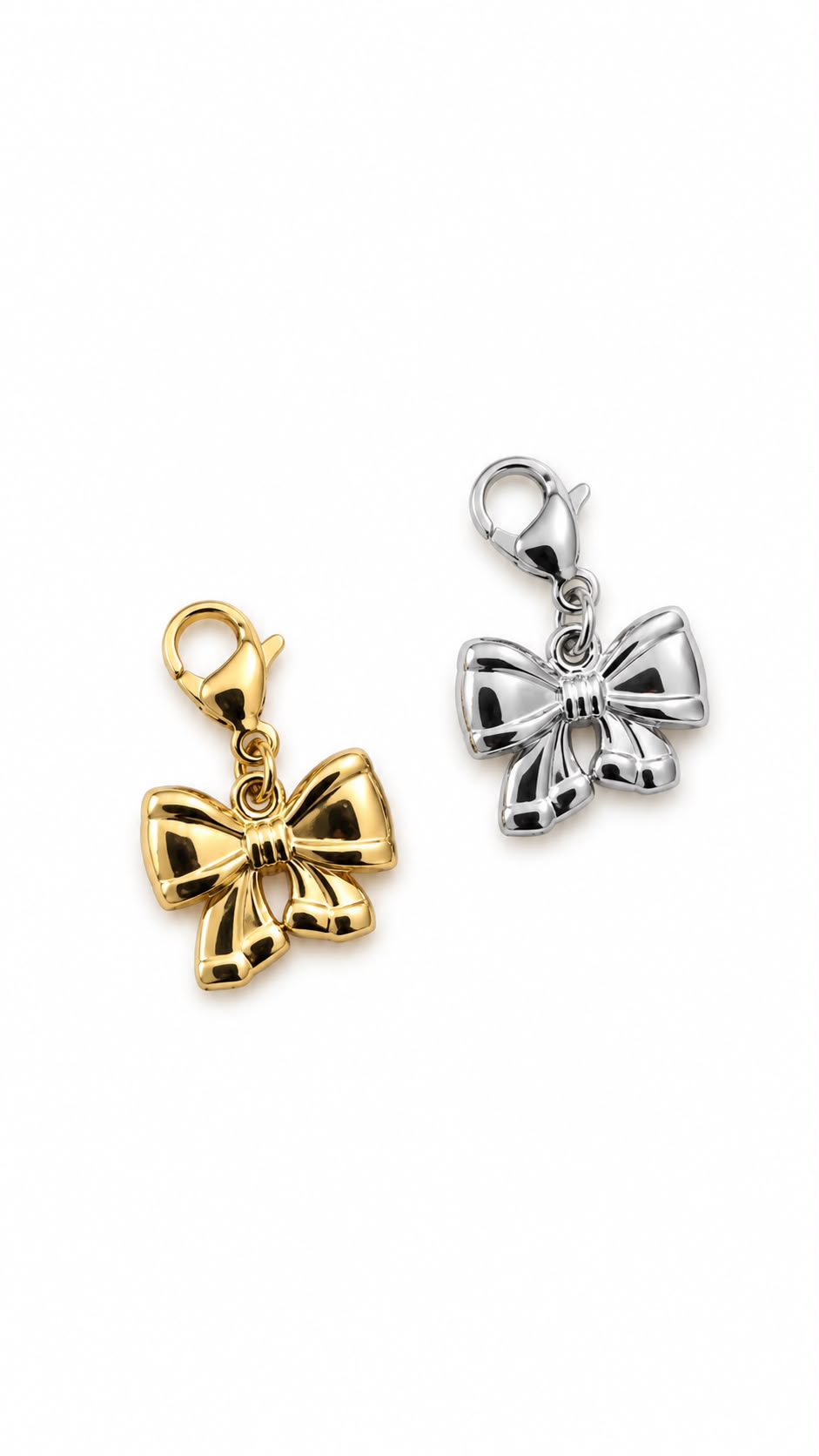 Charm Fiocchetto in acciaio