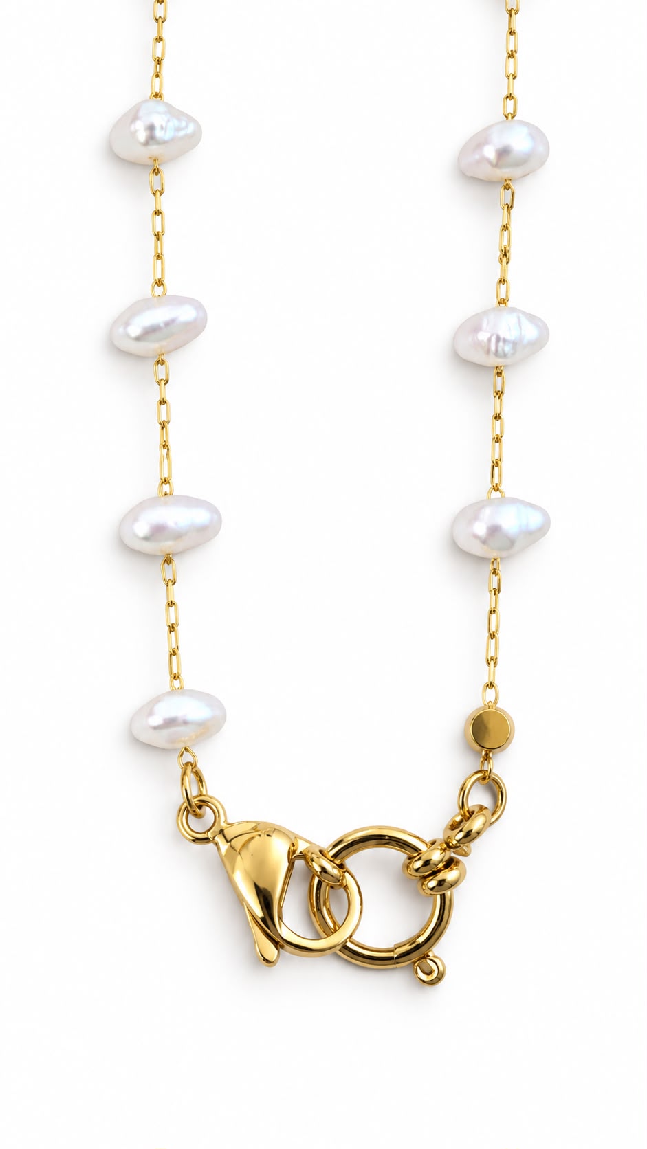 Collana Jolie 60cm doppio moschettone in acciaio 316L