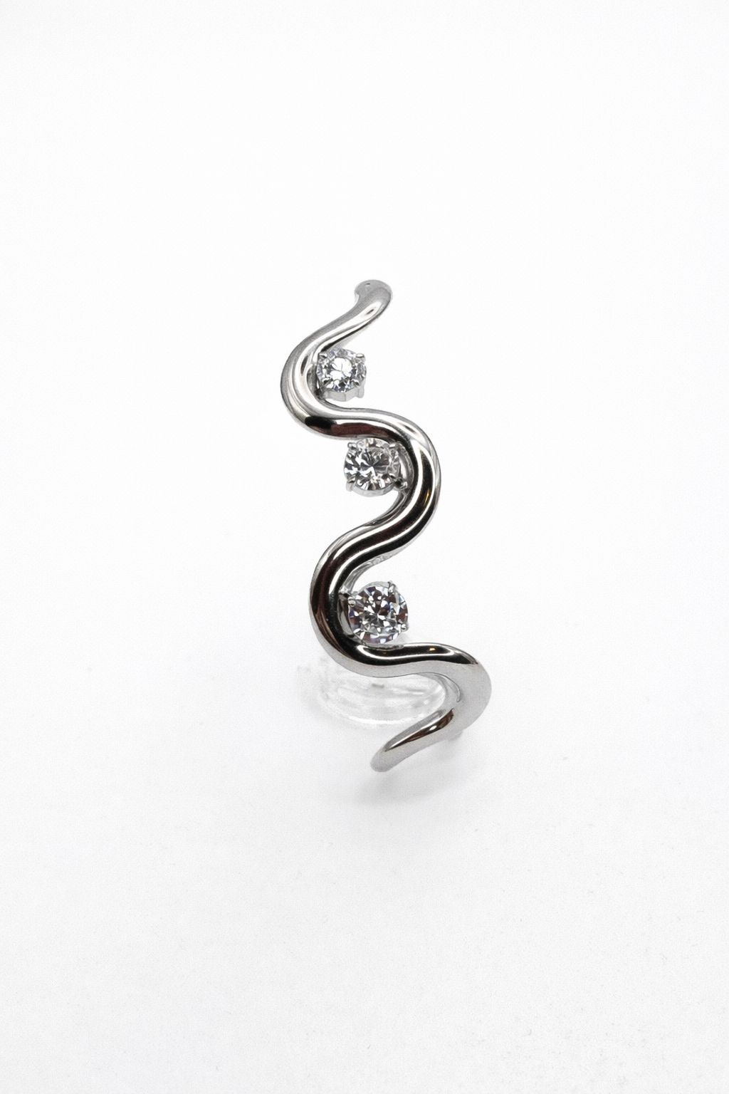 Bracciale Onda in acciaio e zirconi