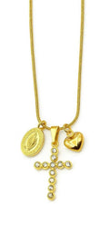Collana Croce Charm in acciaio