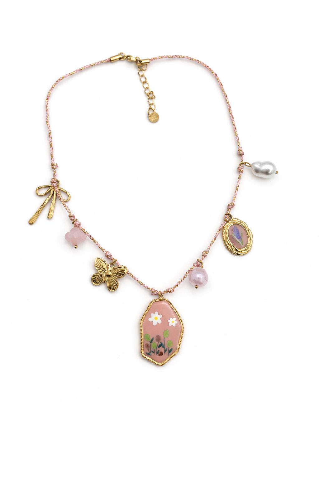 Collana Amelia con ciondoli in Acciaio