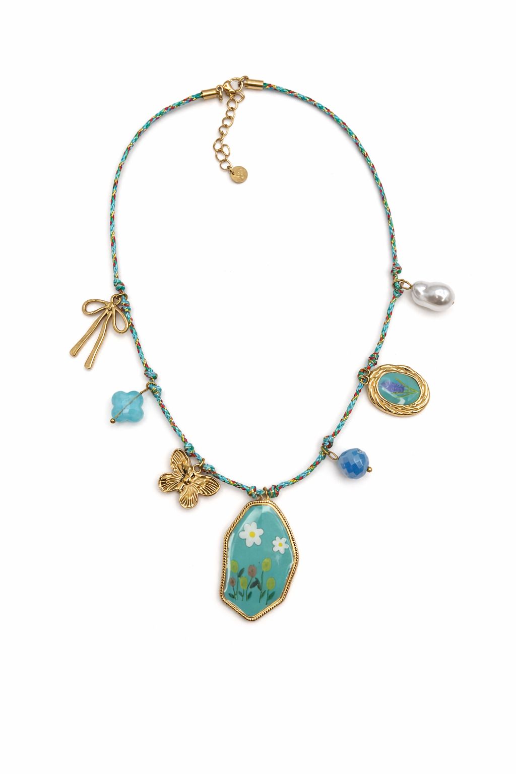 Collana Amelia con ciondoli in Acciaio