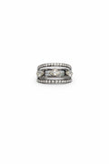 Anello Shine in acciaio e zirconi