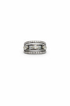 Anello Shine in acciaio e zirconi