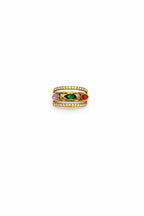Anello Shine in acciaio e zirconi