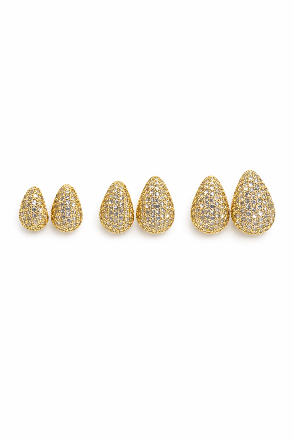 Set Orecchini Goccia Pavè