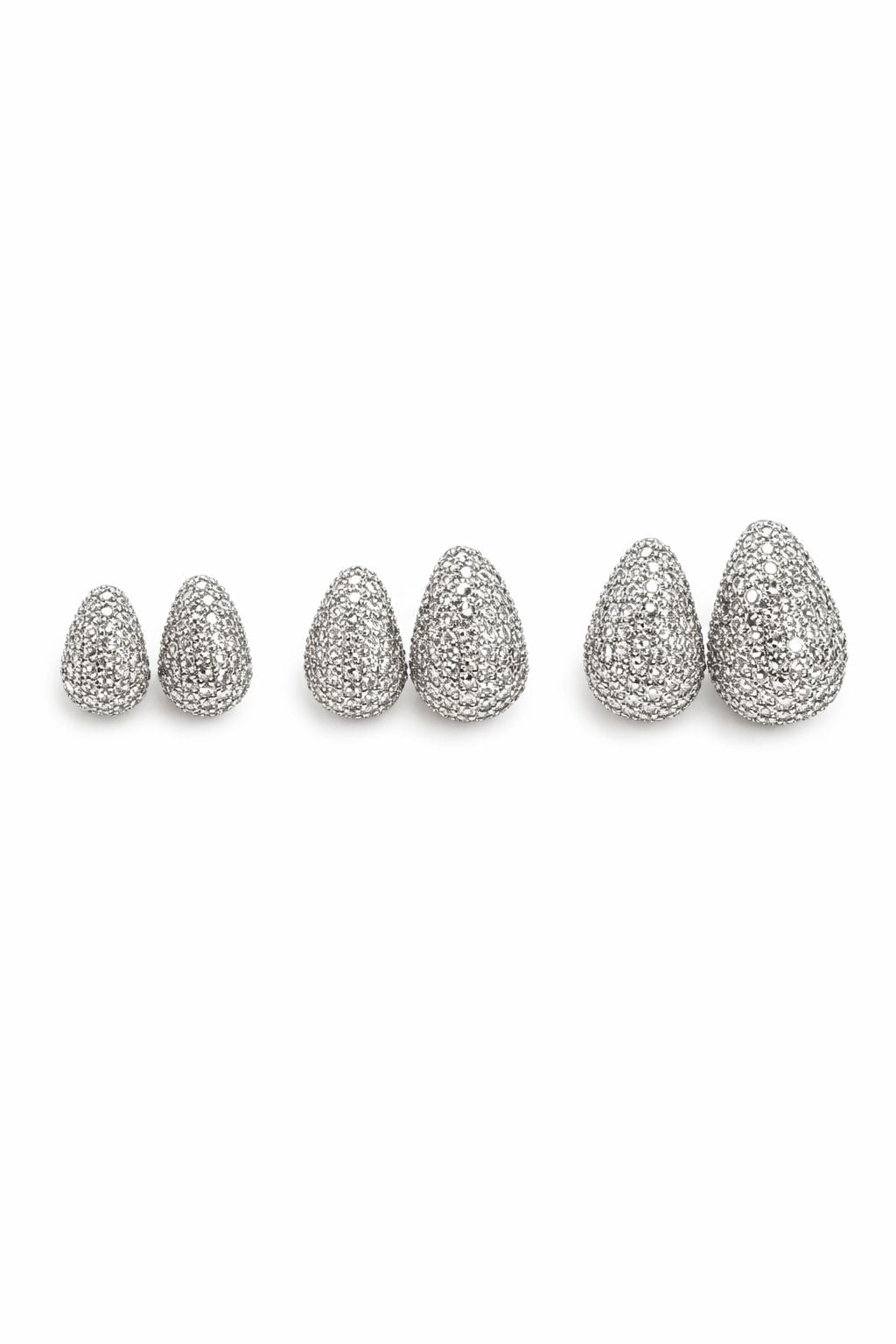 Set Orecchini Goccia Pavè