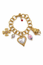 Bracciale cuore perla charm
