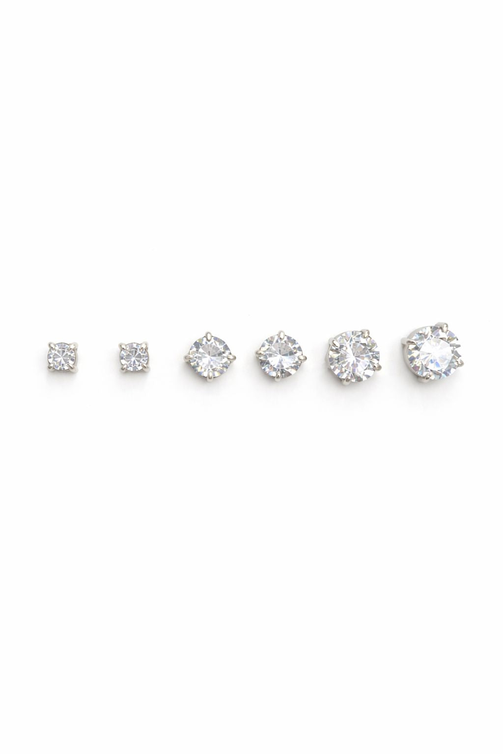 Set Orecchini Zircone in acciaio