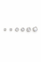 Set Orecchini Zircone in acciaio