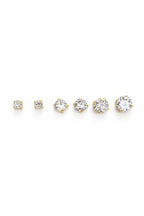 Set Orecchini Zircone in acciaio
