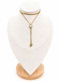 Collana Goccia Saliscendi in acciaio 90cm