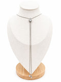 Collana Goccia Saliscendi in acciaio 90cm