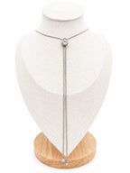 Collana Goccia Saliscendi in acciaio 90cm