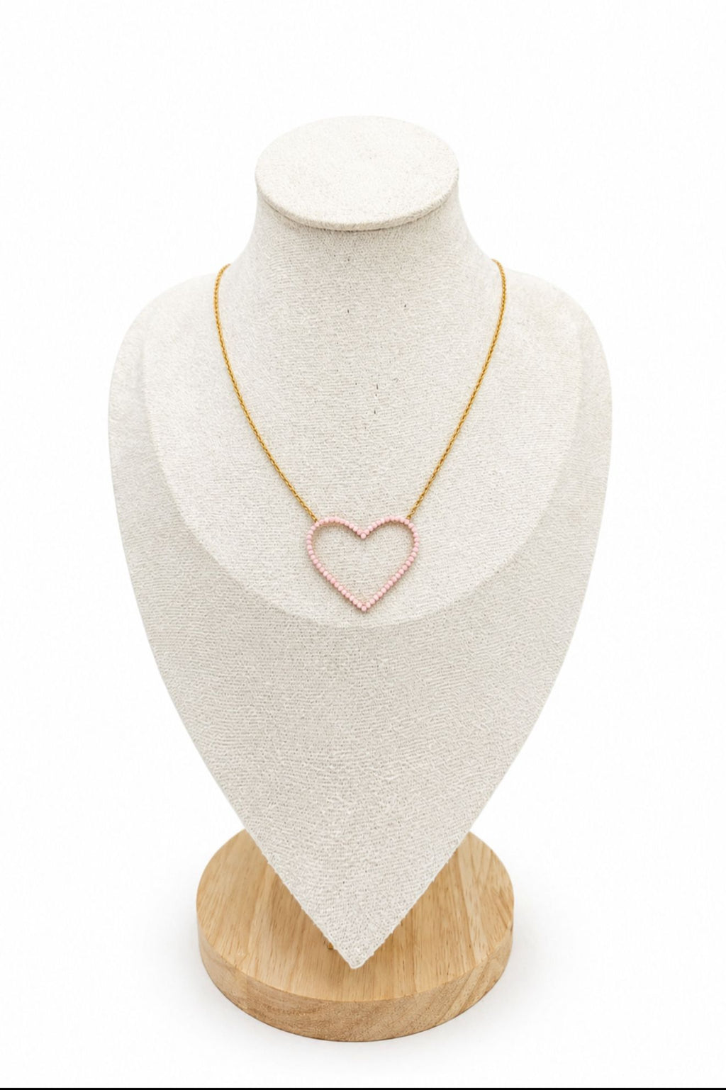 Collana Corallina Cuore in acciaio