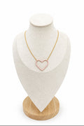 Collana Corallina Cuore in acciaio