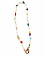 Collana Perlina con moschettone apribile in acciaio