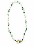 Collana Perlina con moschettone apribile in acciaio
