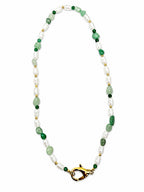 Collana Perlina con moschettone apribile in acciaio