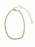 Collana Lucciola Tennis Choker in acciaio e zirconi