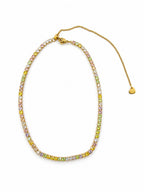 Collana Lucciola Tennis Choker in acciaio e zirconi