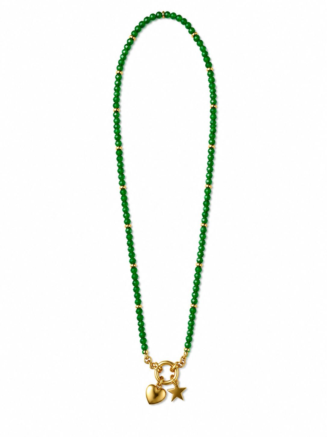 Collana Stella Cuore in acciaio
