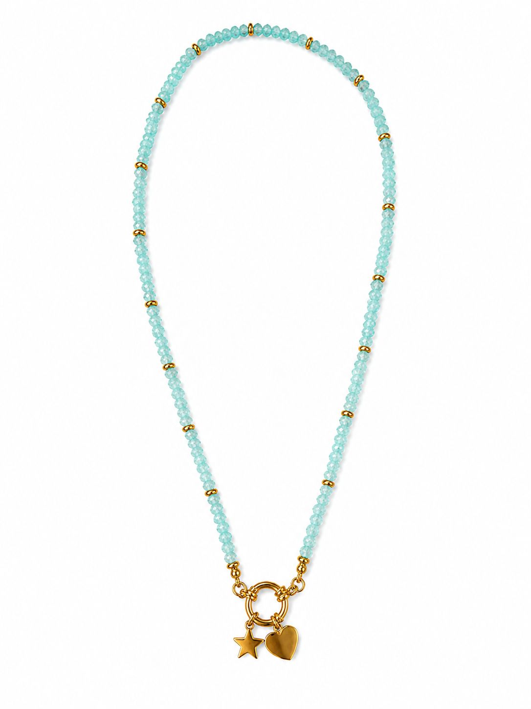 Collana Stella Cuore in acciaio