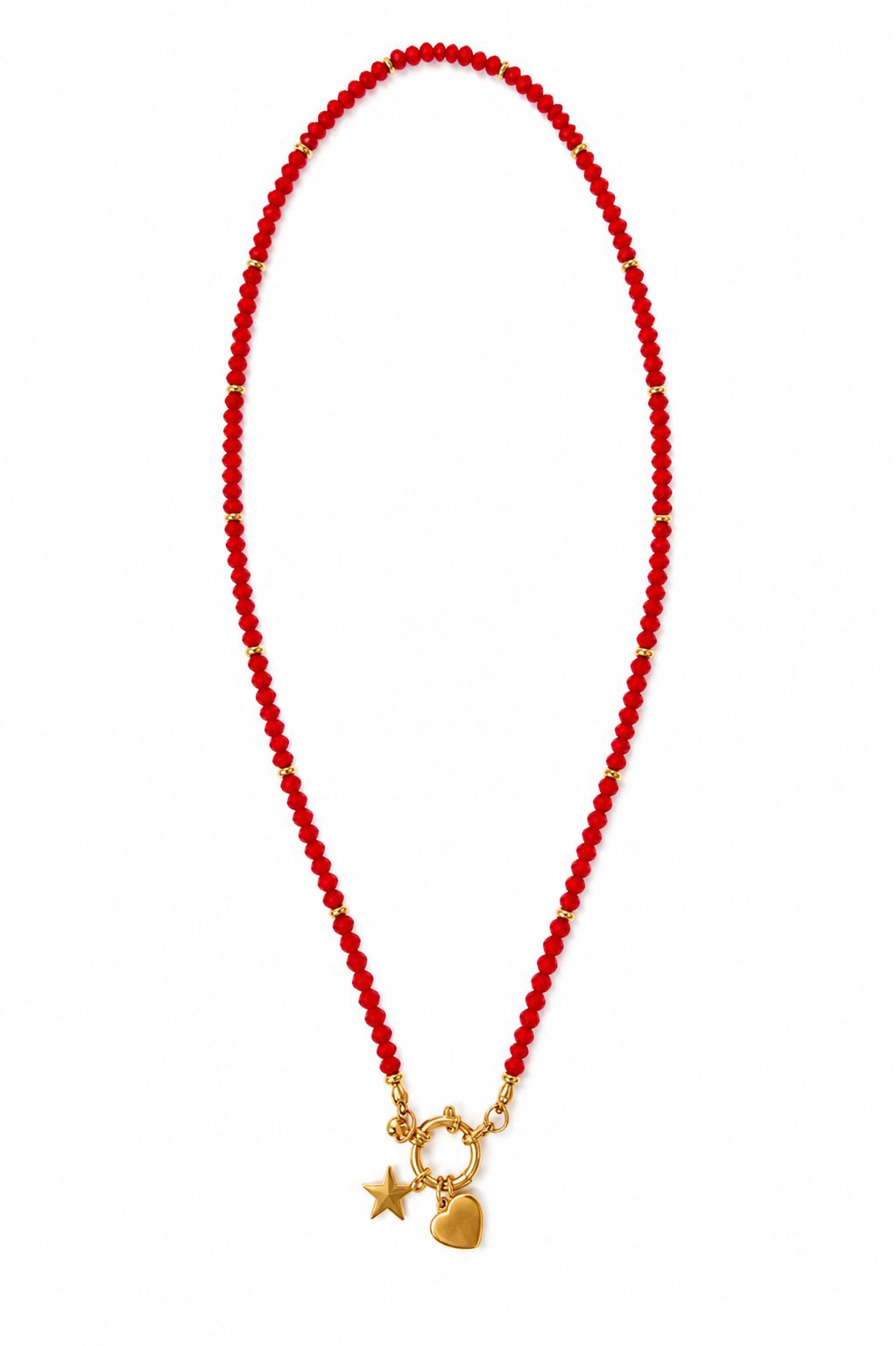 Collana Stella Cuore in acciaio